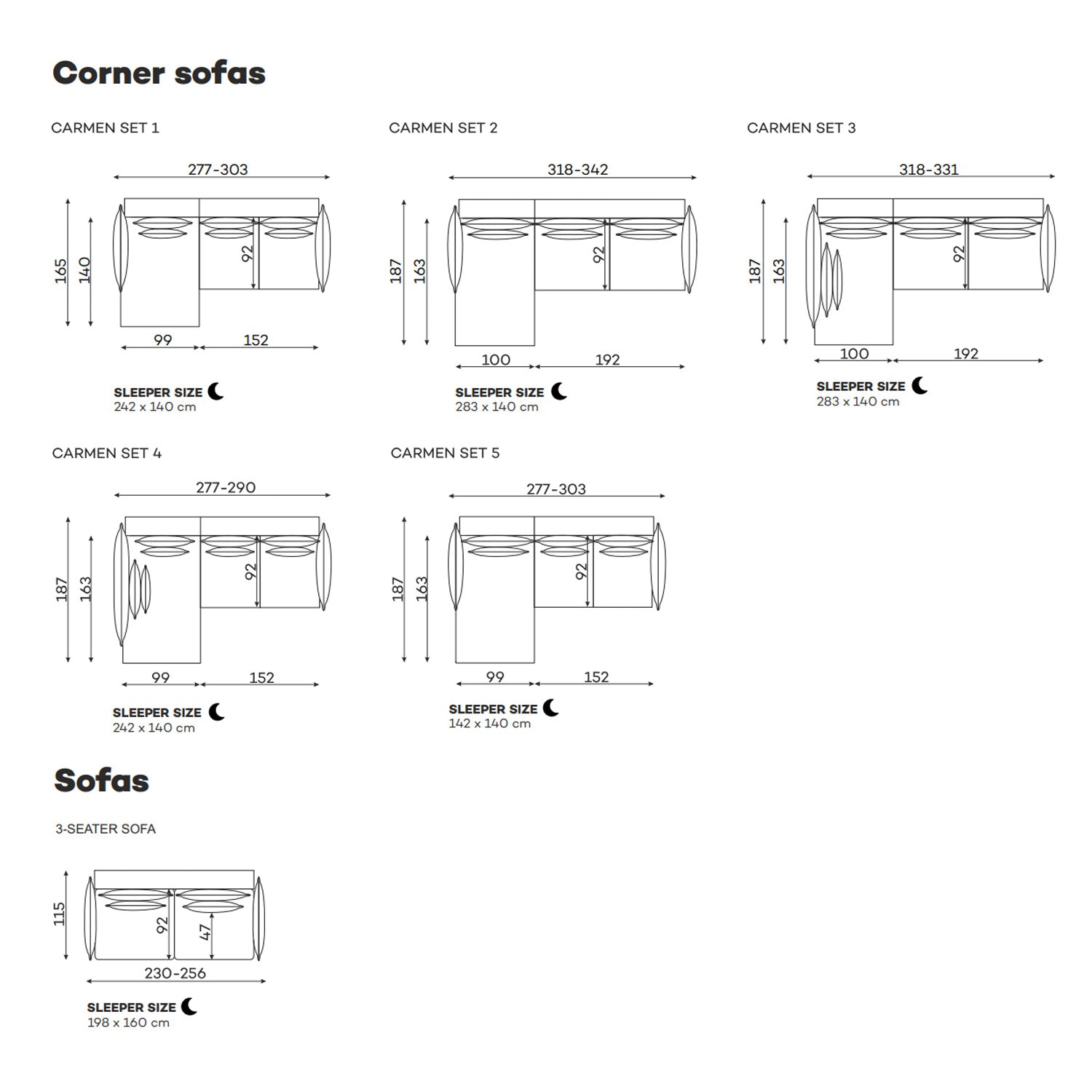 Carmen sofa bed