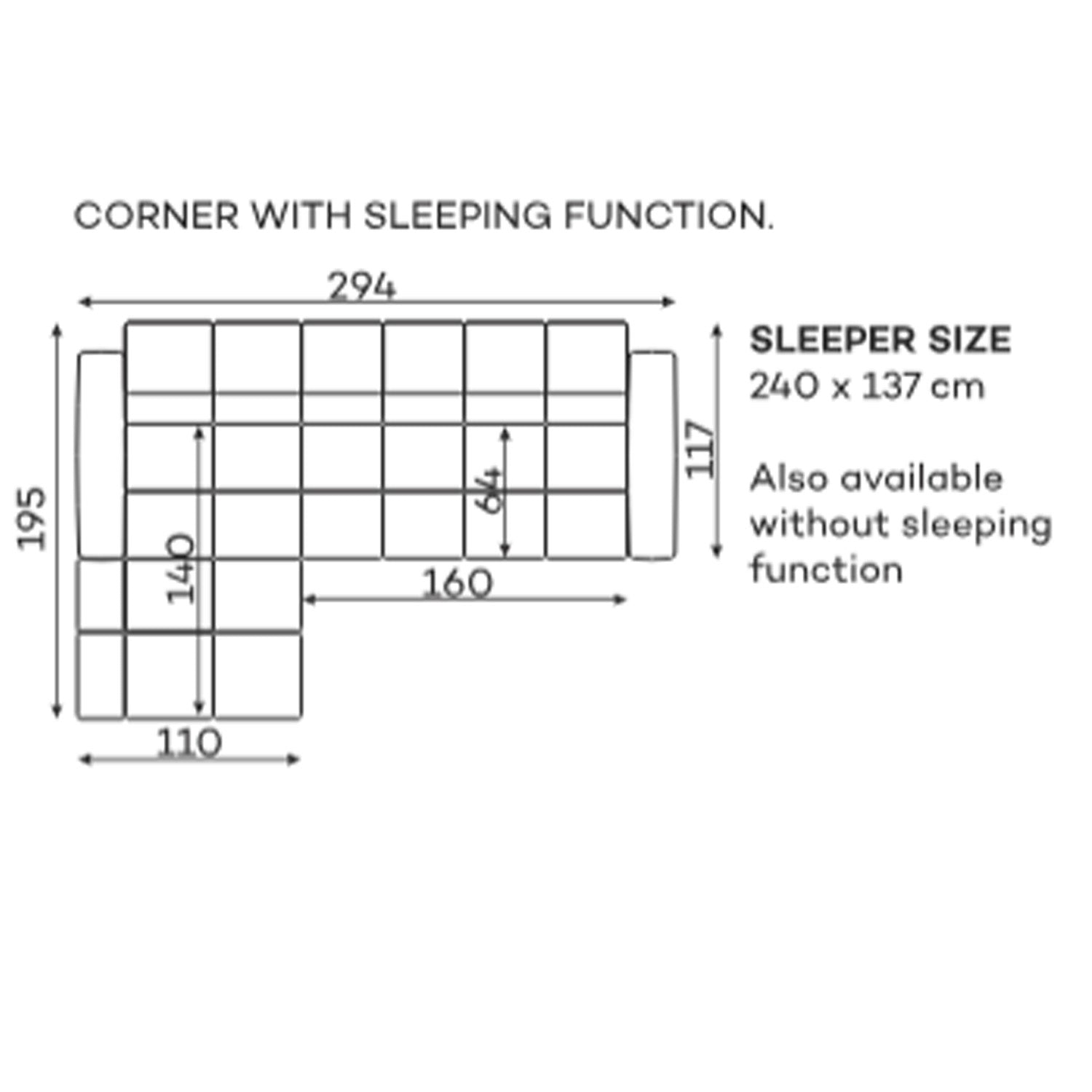 Bullet corner sofa bed