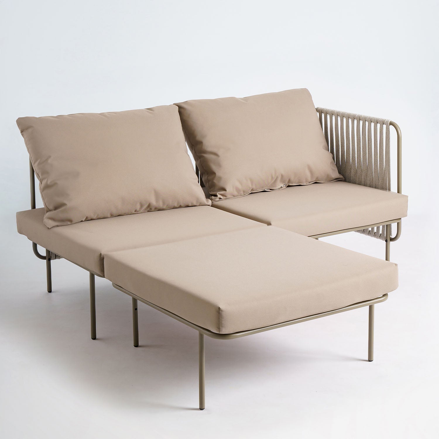 Combo sofa - pouf with backrest