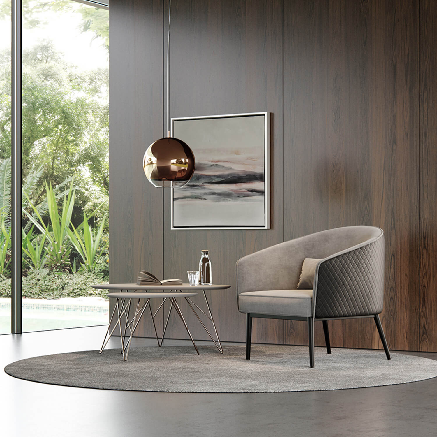 Japair silver rug 250dia