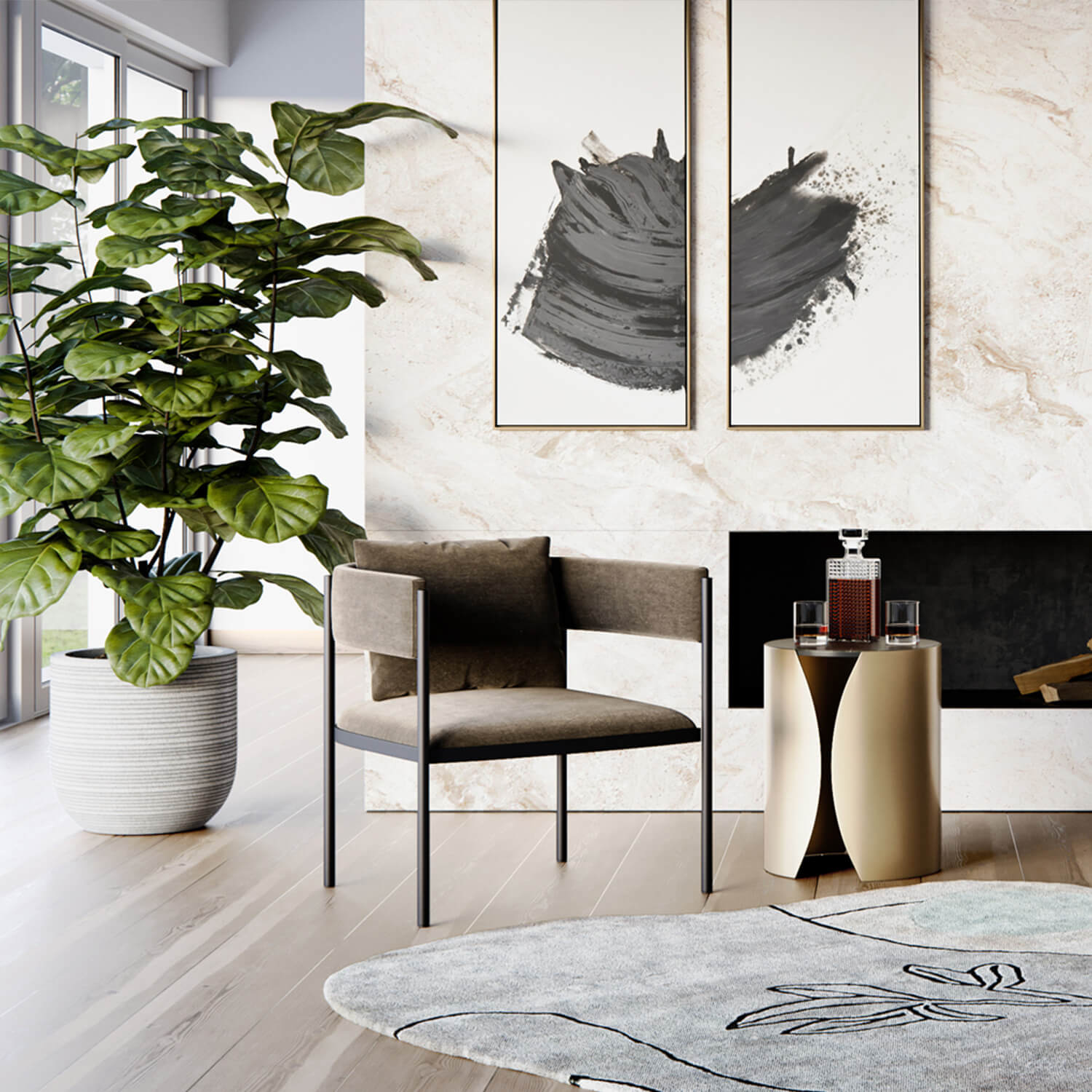 Isania dark oil painting