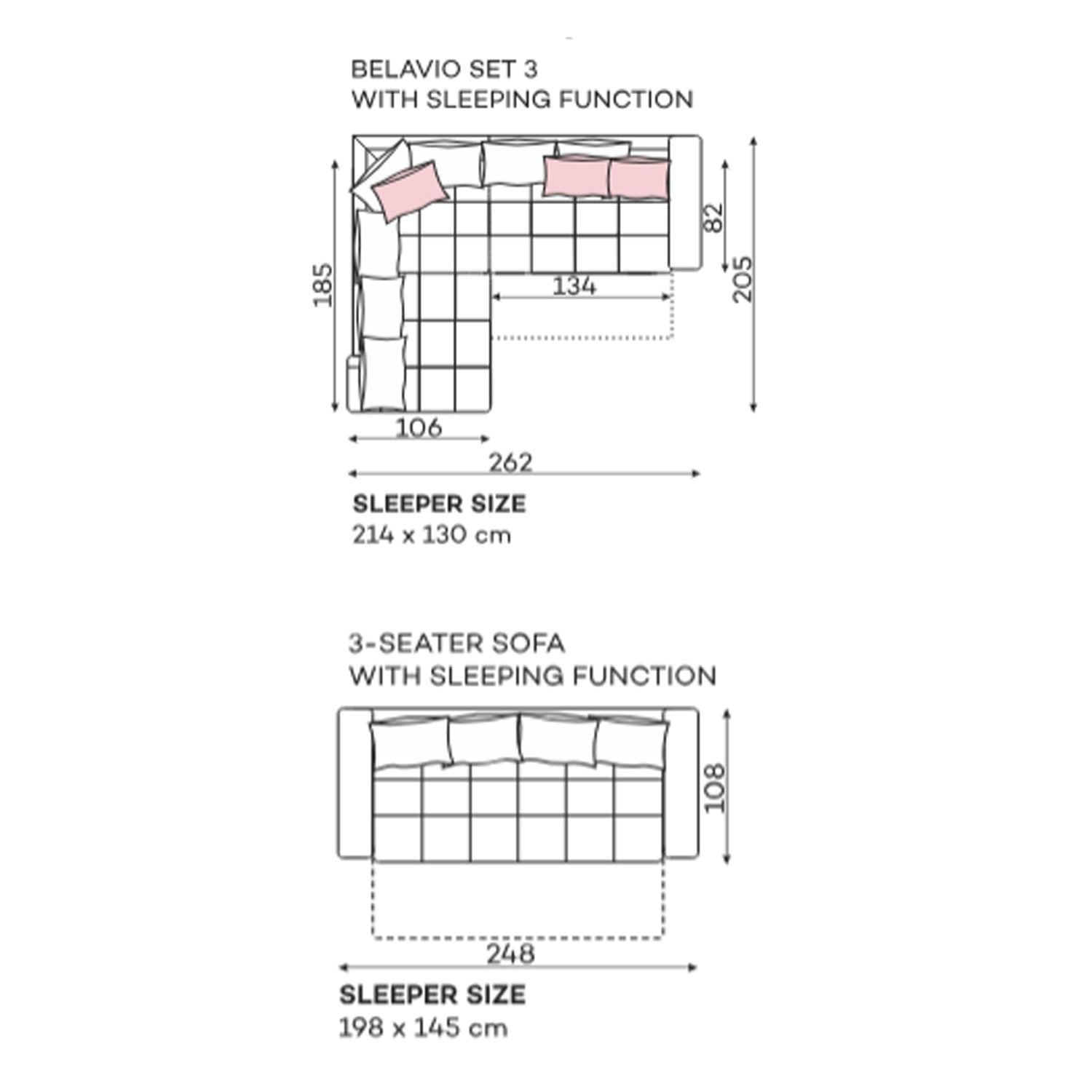 Belavio sofa bed