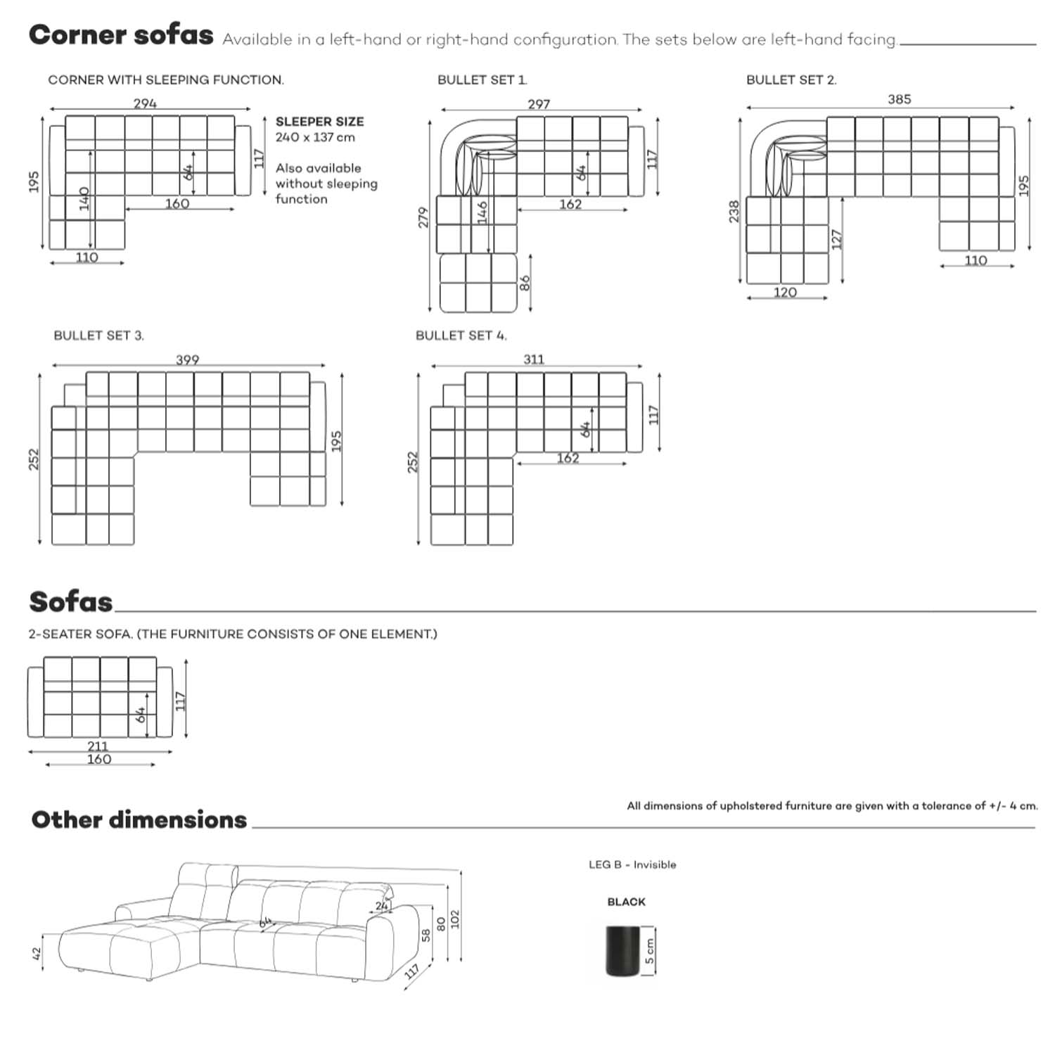 Sedežna garnitura Bullet