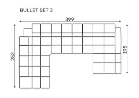 Sedežna garnitura Bullet - eksponat