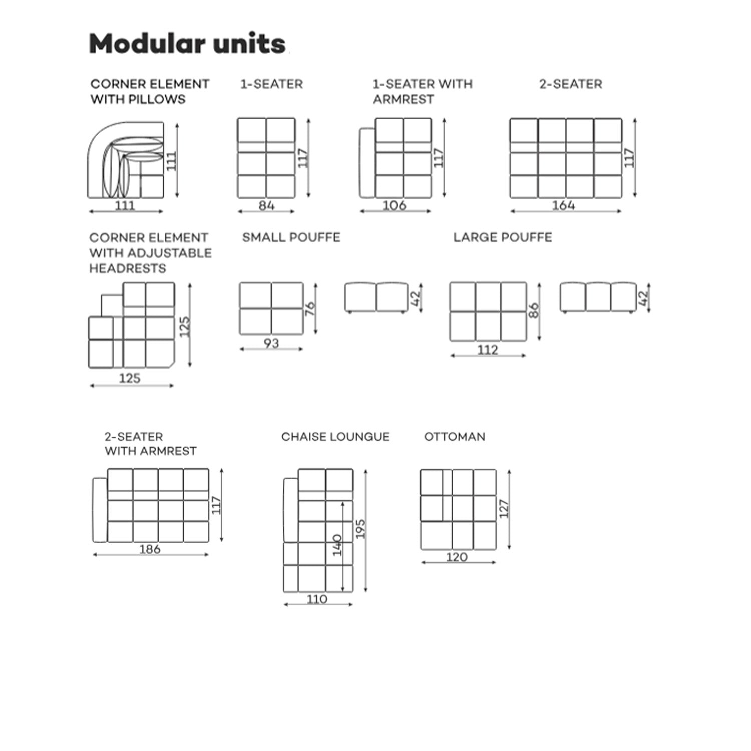 Sedežna garnitura Bullet