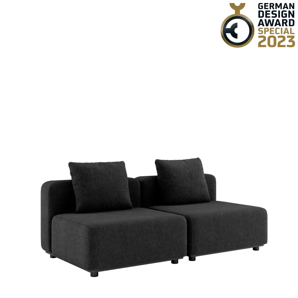 Cobana lounge sofa - 3 seater whitout armrest Black Outdoor lounge sofa