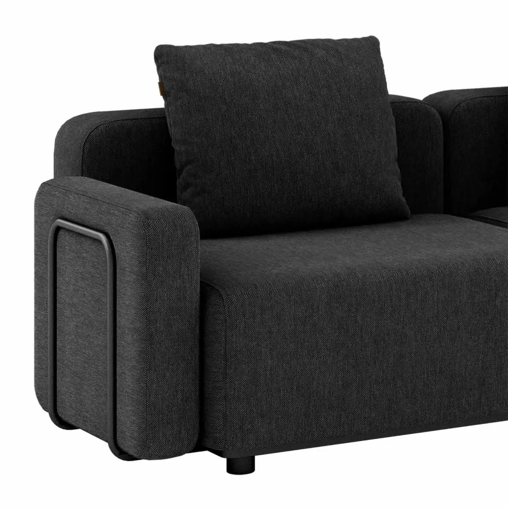 Cobana lounge sofa - 3 seater with armrest and pouf Outdoor lounge sofa