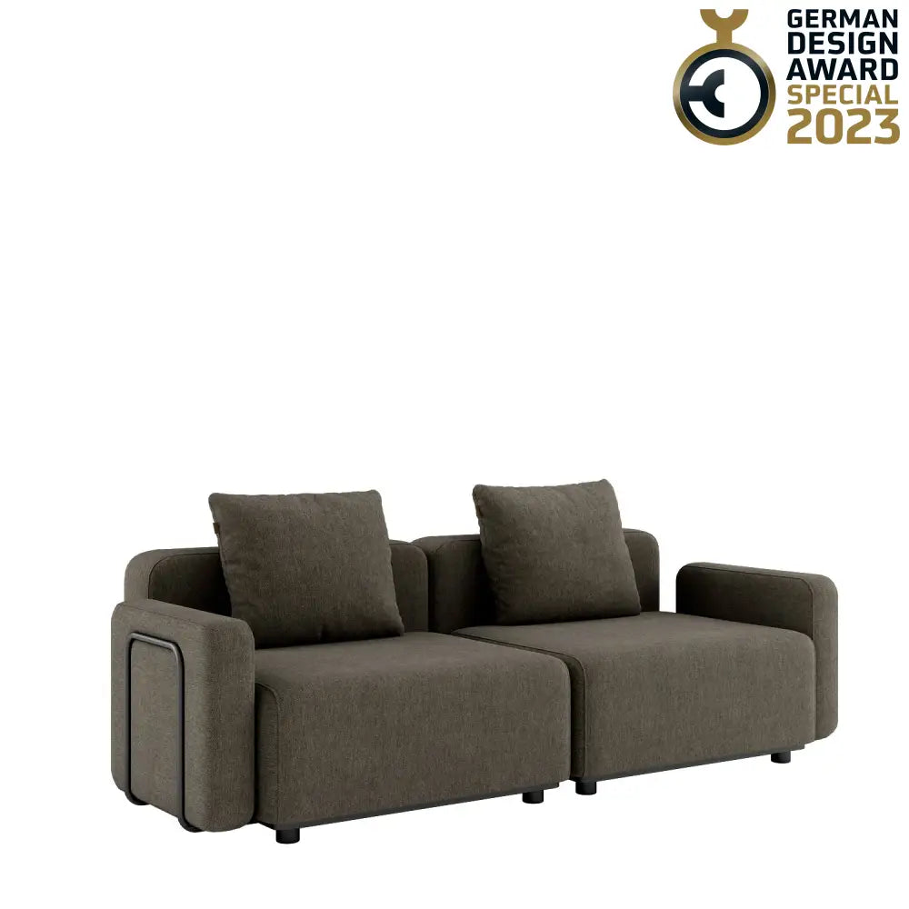 Cobana lounge sofa - 3 seater with armrest Brown Outdoor lounge sofa