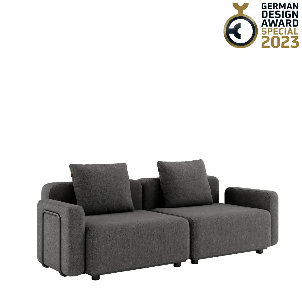 Cobana lounge sofa - 3 seater with armrest Grey Outdoor lounge sofa