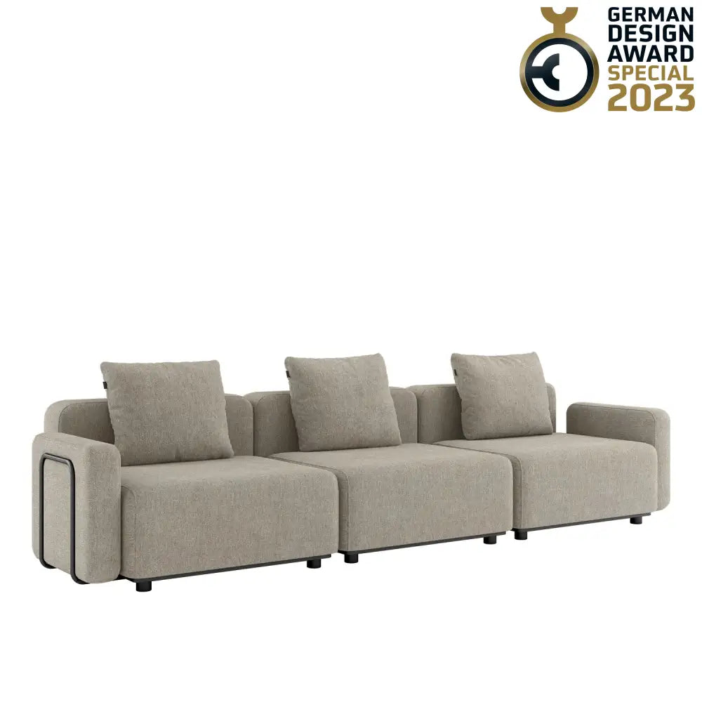 Cobana lounge sofa - 4 seater with armrest Kirra Sand Outdoor lounge sofa