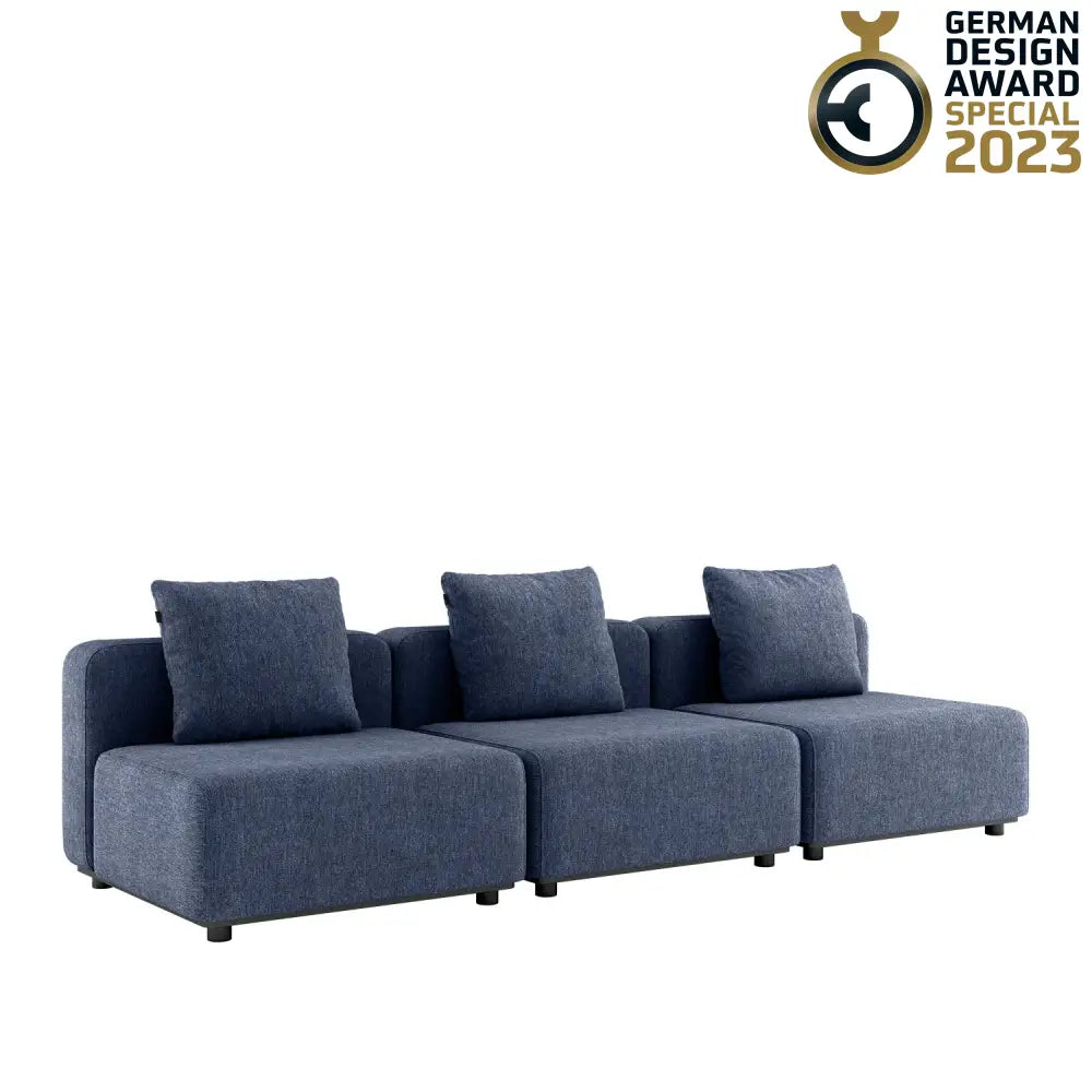 Cobana lounge sofa - 4 seater without armrest Kirra Indigo Outdoor lounge sofa