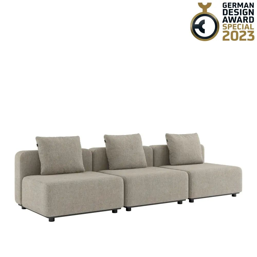 Cobana lounge sofa - 4 seater without armrest Kirra Sand Outdoor lounge sofa