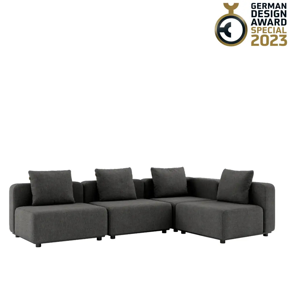 Cobana lounge sofa - 5 seater corner sofa Grey Outdoor lounge sofa