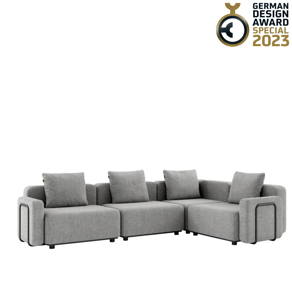 Cobana lounge sofa - 5 seater corner sofa with armrest Sand Melange Outdoor lounge sofa