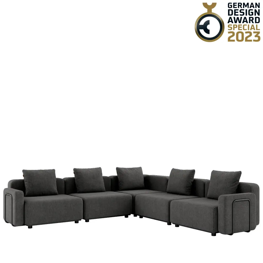 Cobana lounge sofa - Corner sofa with armrest Grey Outdoor lounge sofa