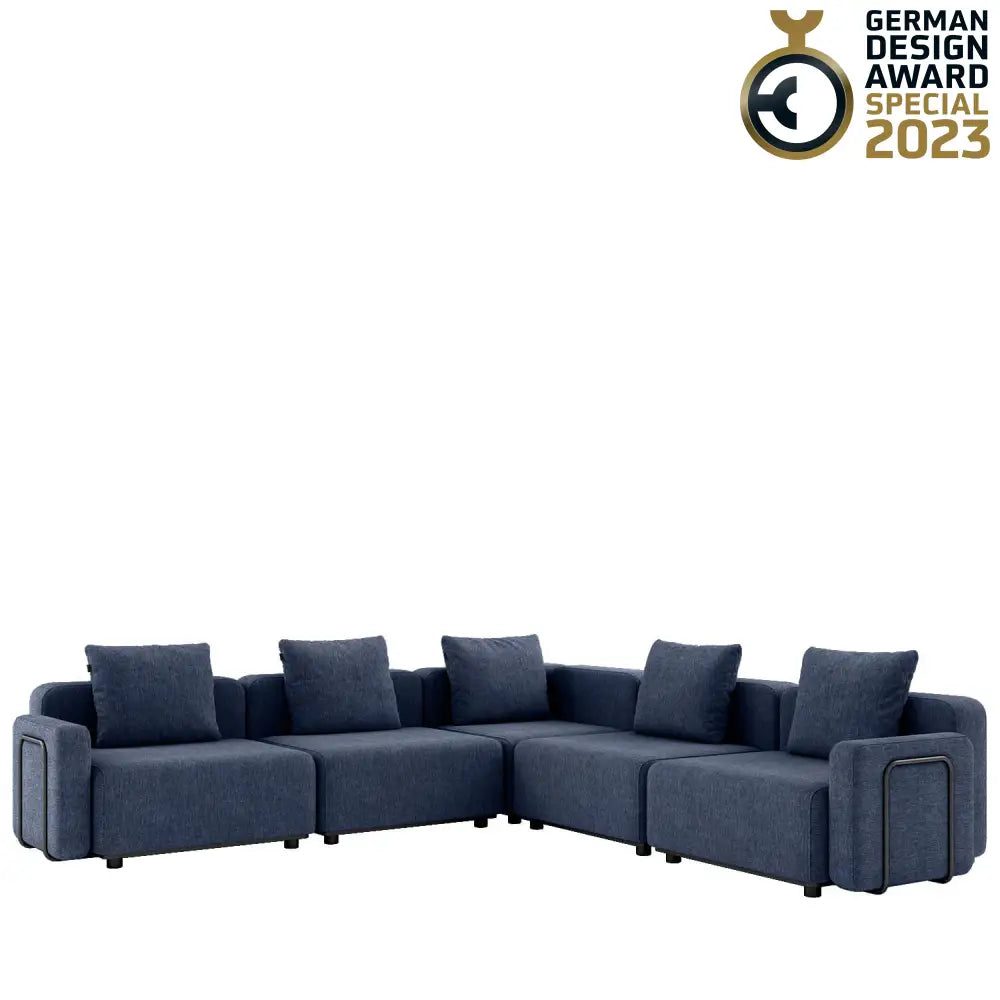 Cobana lounge sofa - Corner sofa with armrest Kirra Indigo Outdoor lounge sofa