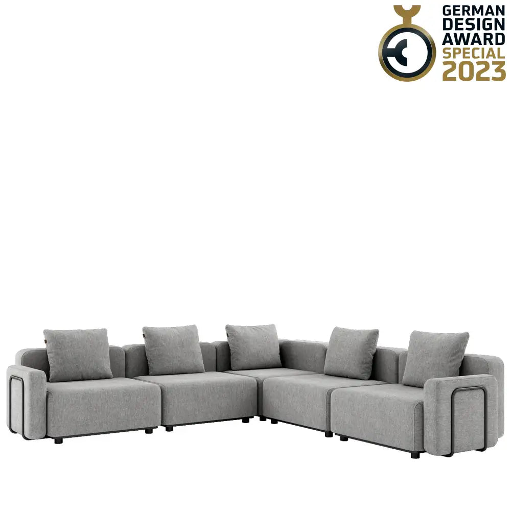 Cobana lounge sofa - Corner sofa with armrest Sand Melange Outdoor lounge sofa