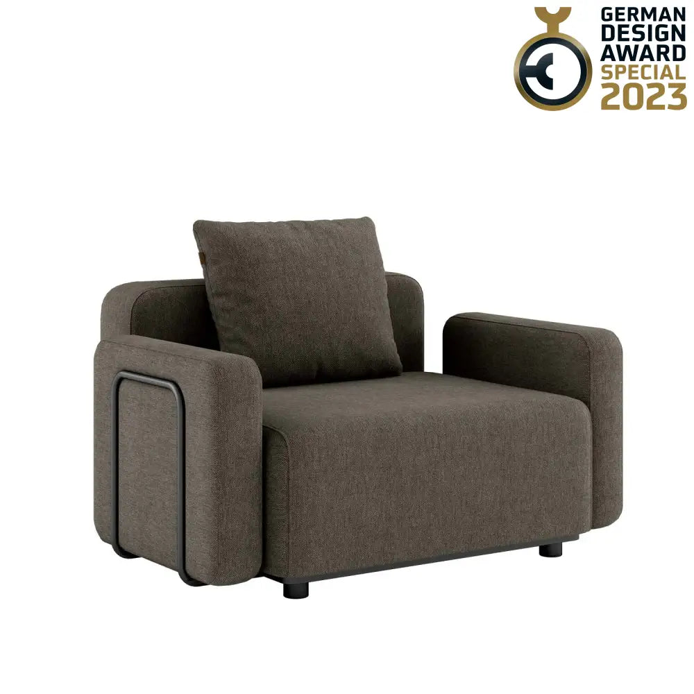 Cobana lounge sofa - Seat section with armrest Brown Outdoor lounge sofa