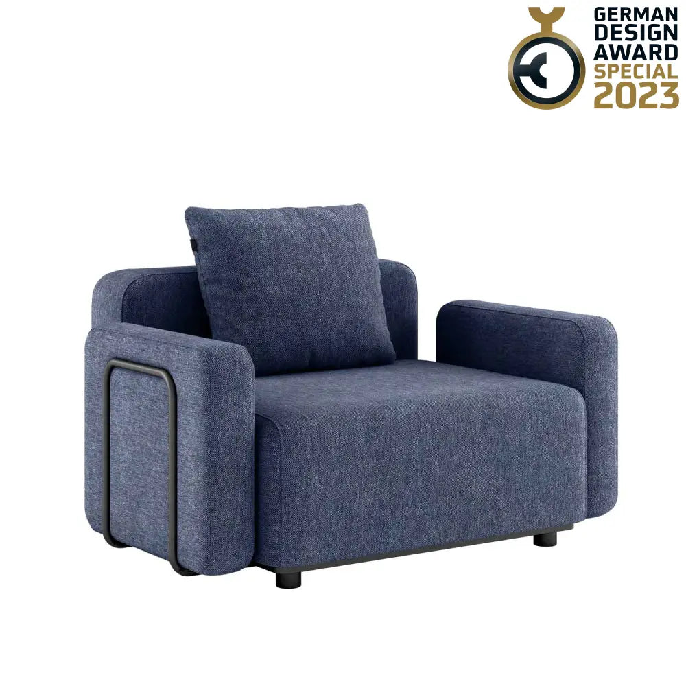 Cobana lounge sofa - Seat section with armrest Kirra Indigo Outdoor lounge sofa