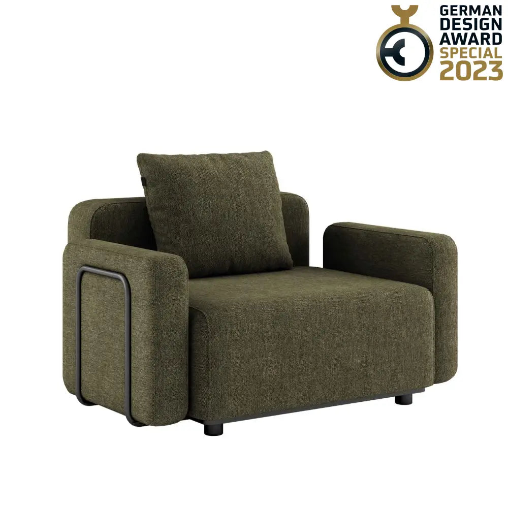 Cobana lounge sofa - Seat section with armrest Kirra Olive Outdoor lounge sofa