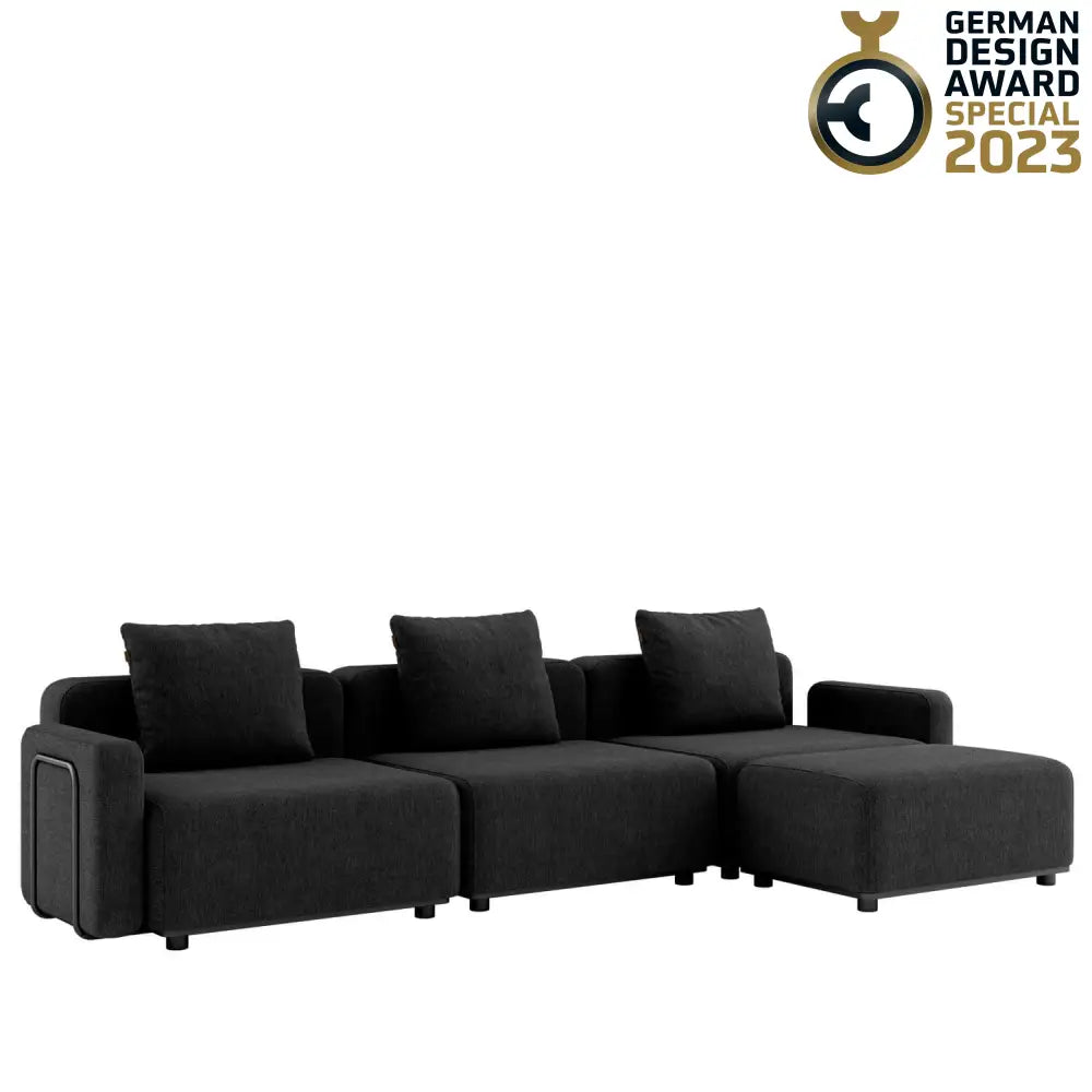 Cobana lounge sofa - with armrest Black Outdoor lounge sofa