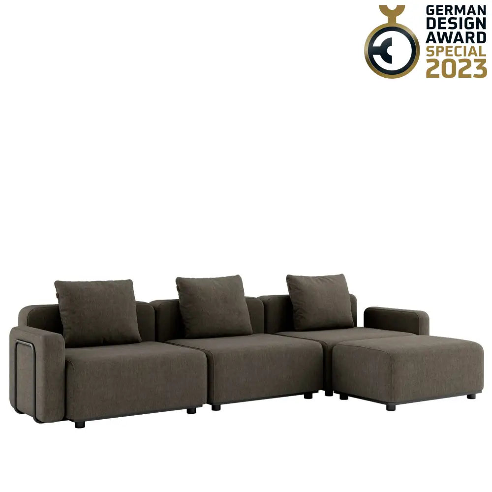 Cobana lounge sofa - with armrest Brown Outdoor lounge sofa