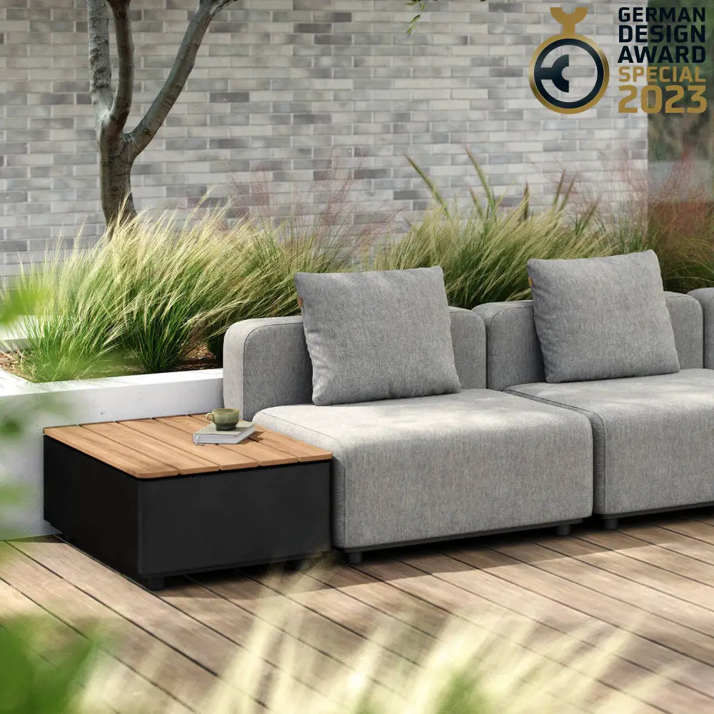 Patio storage table Outdoor coffee table