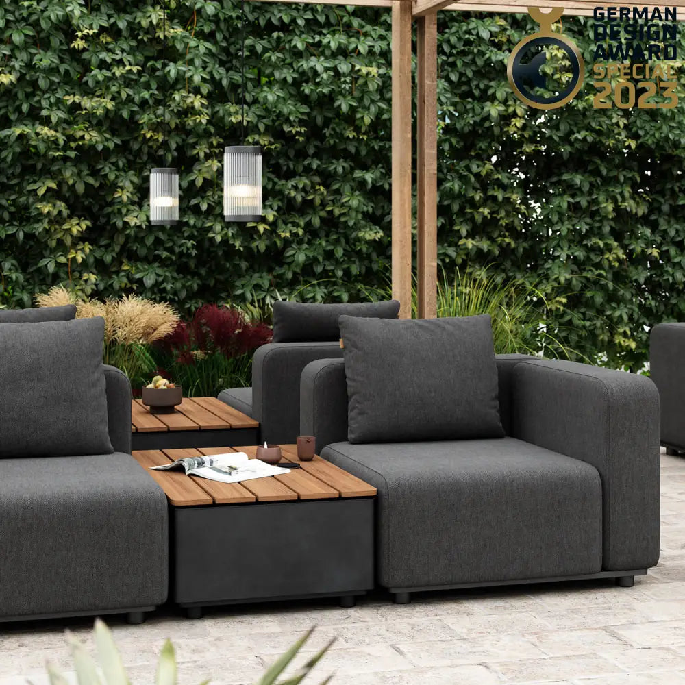 Patio storage table Outdoor coffee table