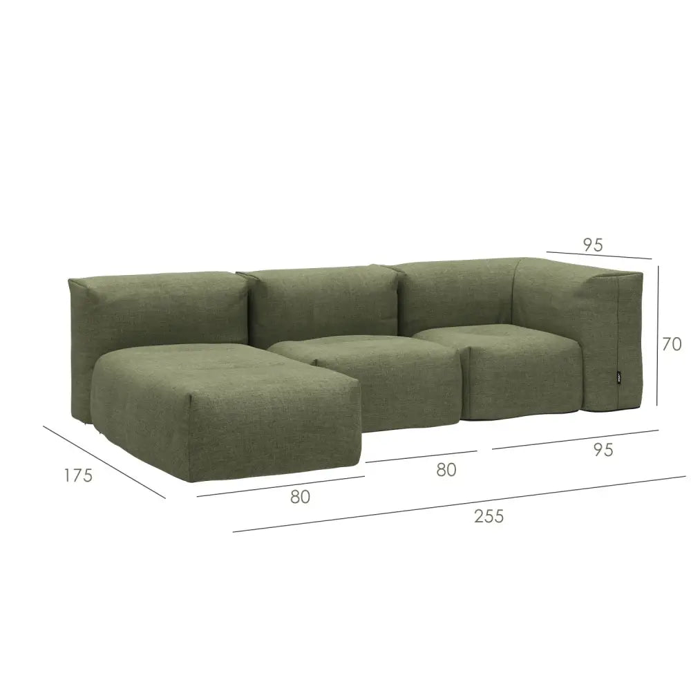 Soft lounge sofa - 3 Seater Corner Sofa Kirra Olive Outdoor lounge sofa