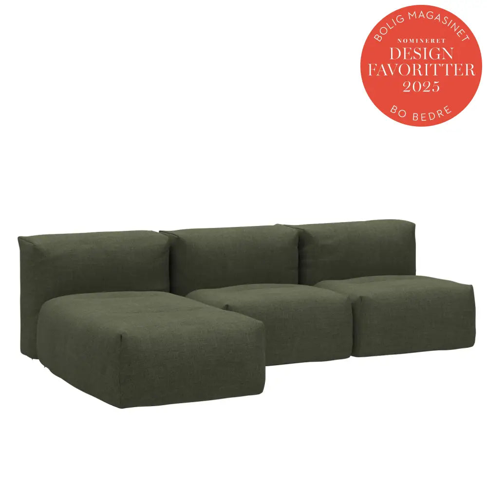 Soft lounge sofa - 3 Seater w/ Lounger Kirra Olive Outdoor lounge sofa