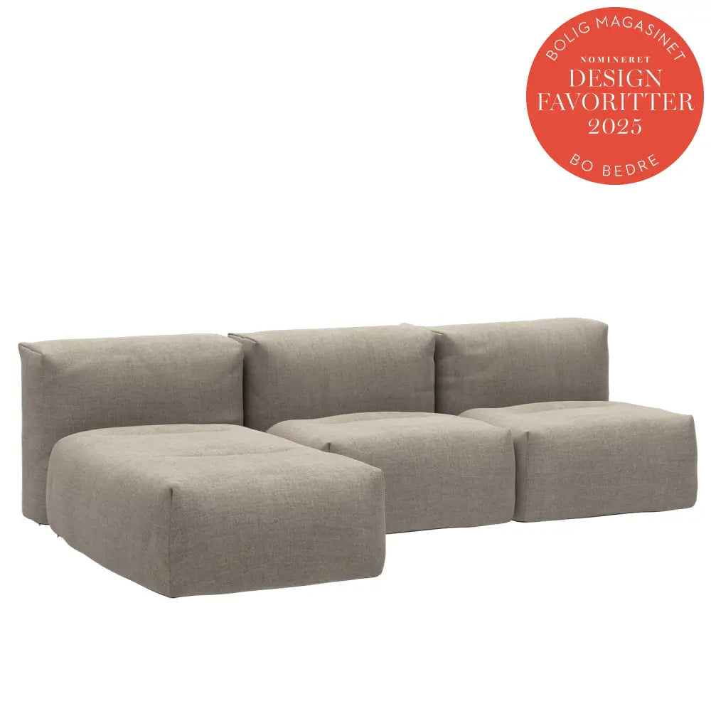 Soft lounge sofa - 3 Seater w/ Lounger Kirra Sand Outdoor lounge sofa