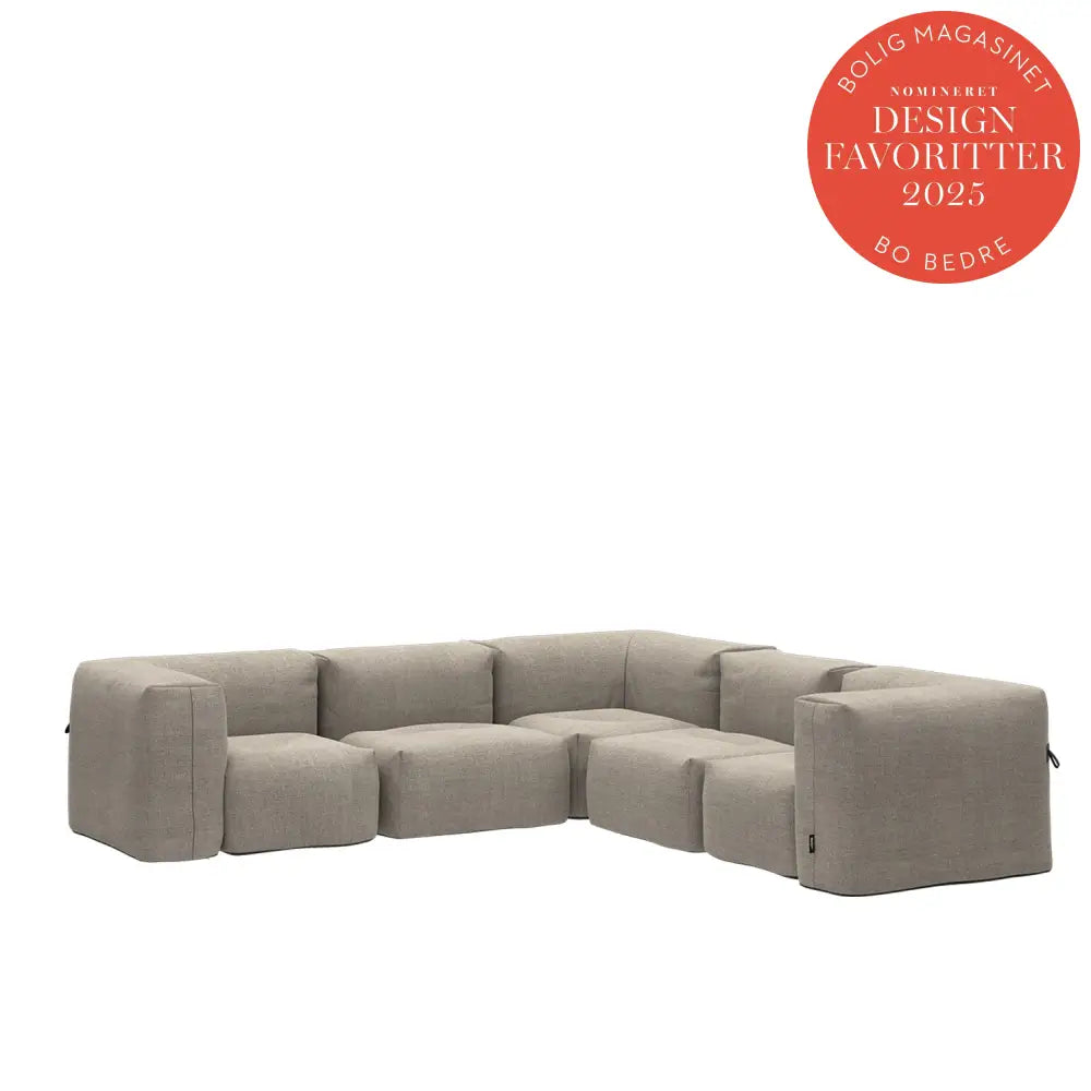 Soft lounge sofa - 5 Seater Corner Sofa Kirra Sand Outdoor lounge sofa