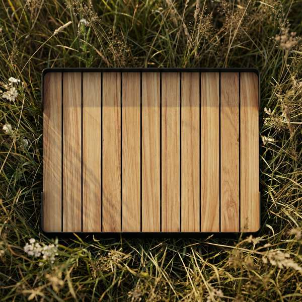 Patio pouf tray
