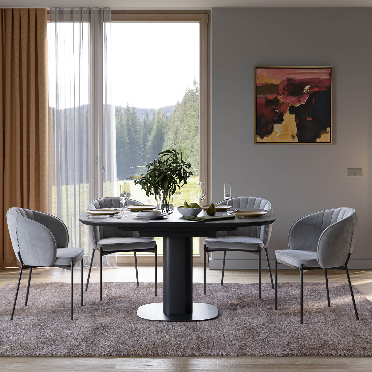 Avola extension dining table