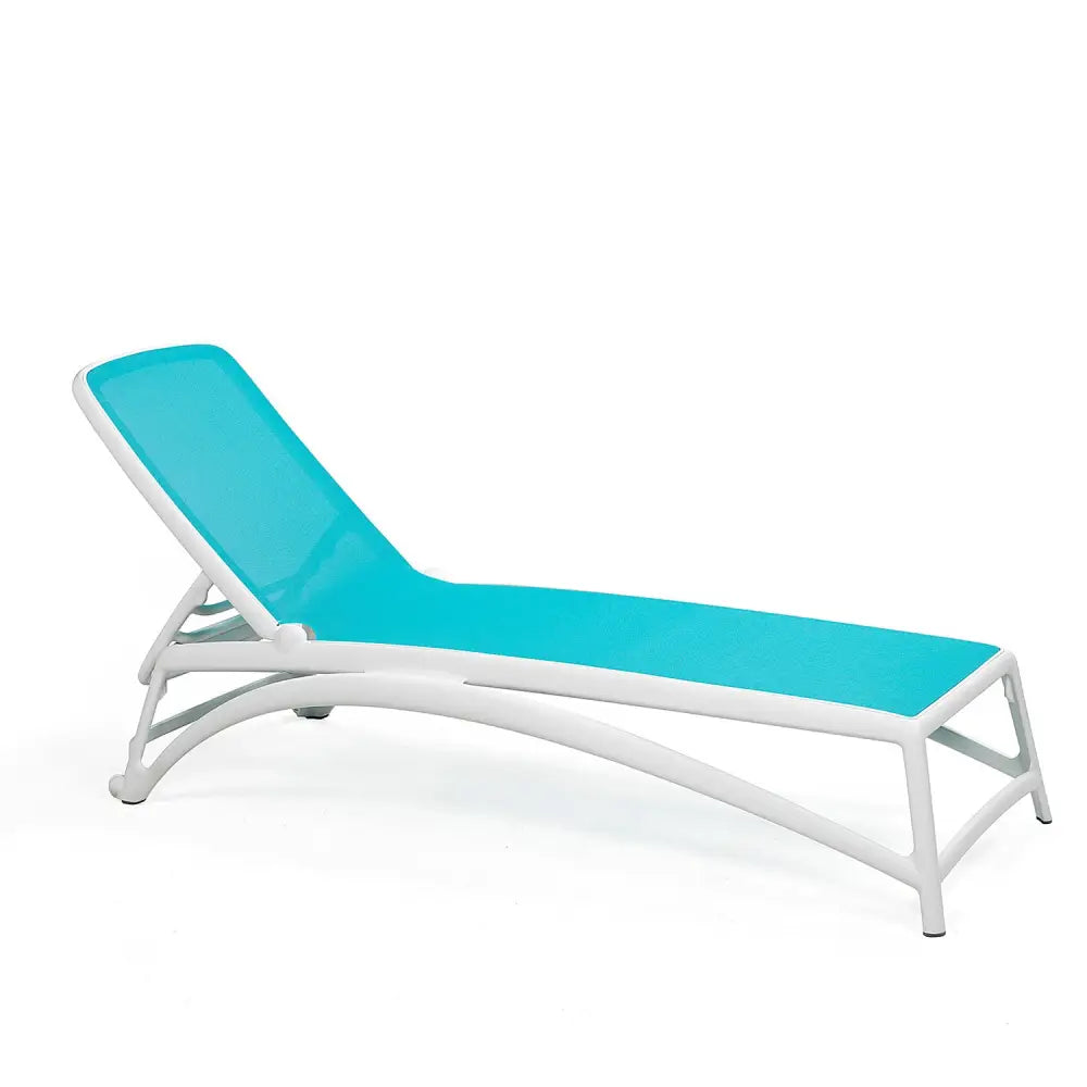 Atlantico sunbed - White / Sky blue - Sunbed