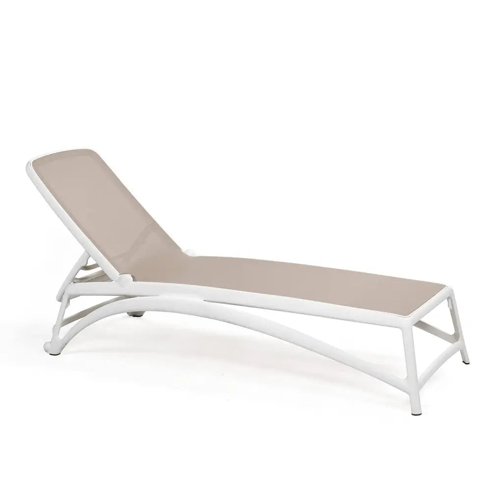 Atlantico sunbed - White / Taupe - Sunbed