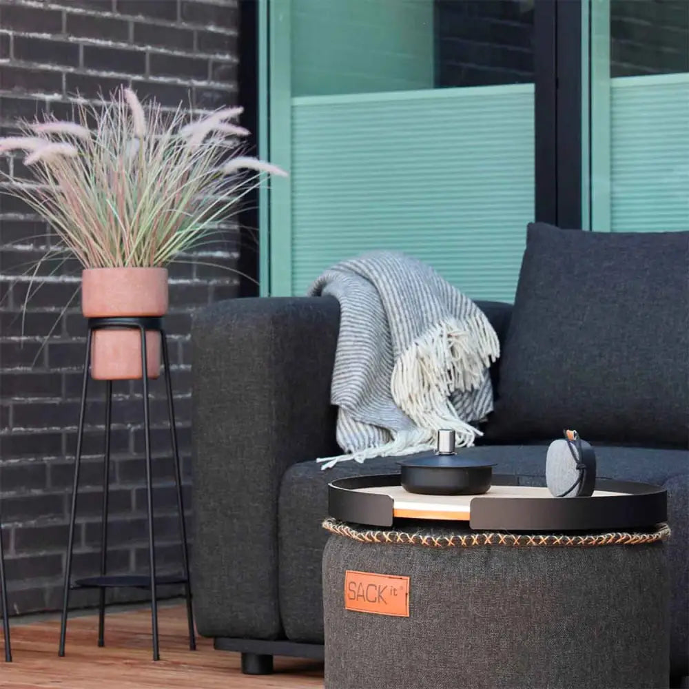 Cobana lounge sofa - 3 seater with armrest and pouf Outdoor lounge sofa