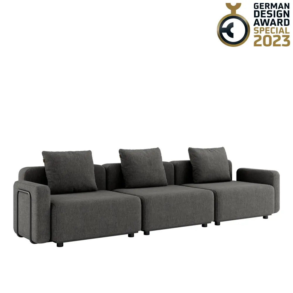 Cobana lounge sofa - 4 seater with armrest Grey Outdoor lounge sofa