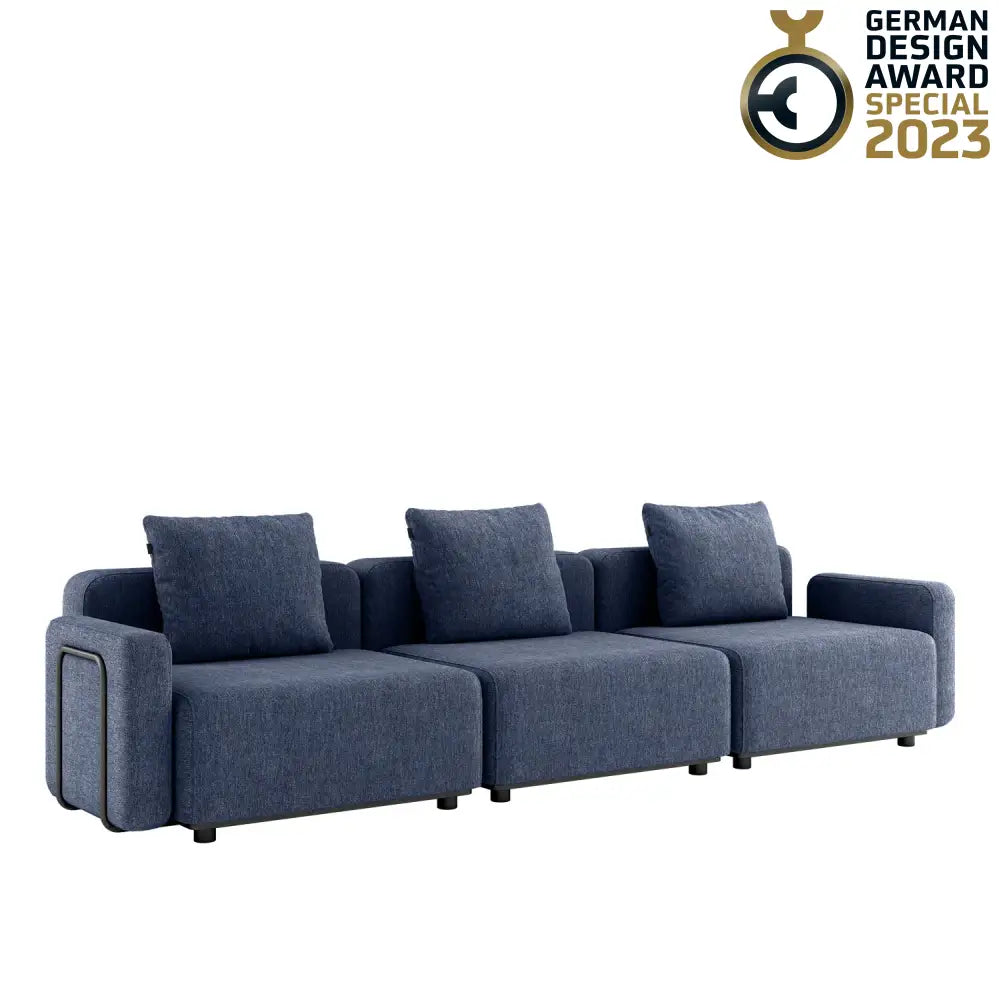 Cobana lounge sofa - 4 seater with armrest Kirra Indigo Outdoor lounge sofa
