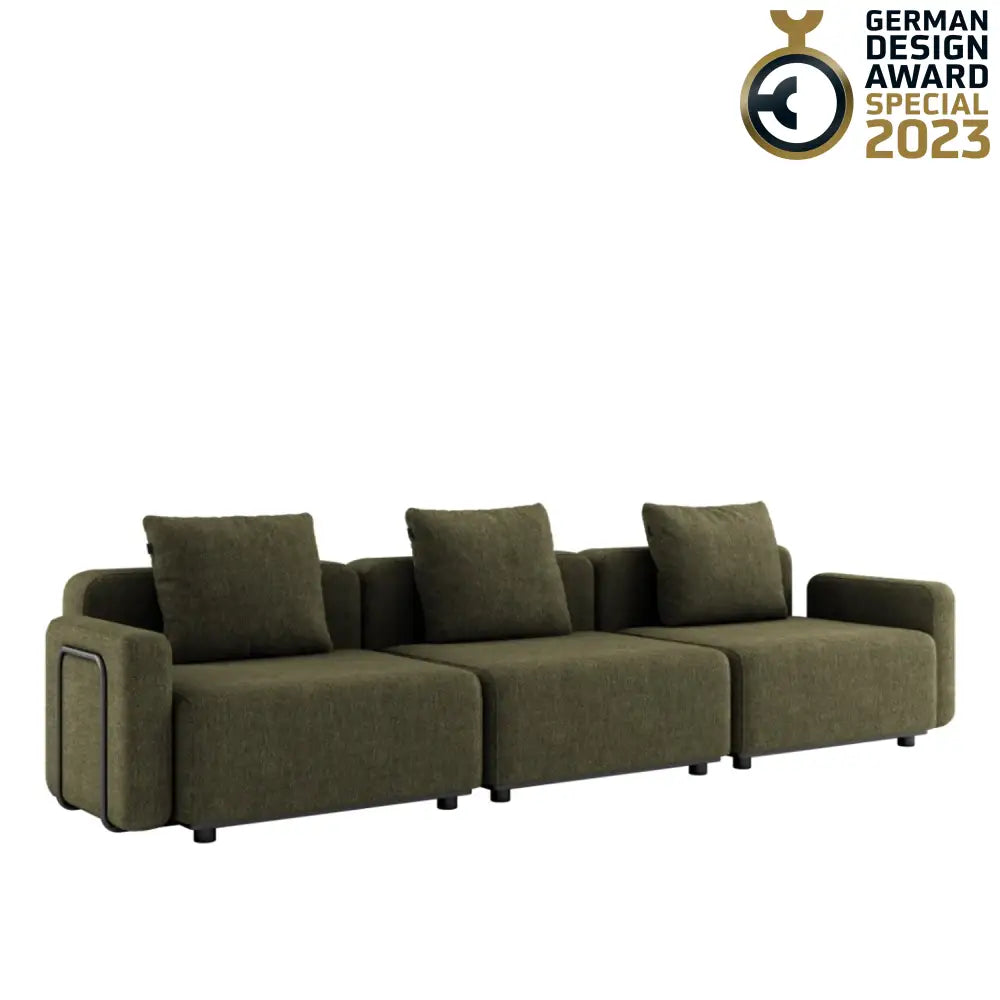 Cobana lounge sofa - 4 seater with armrest Kirra Olive Outdoor lounge sofa