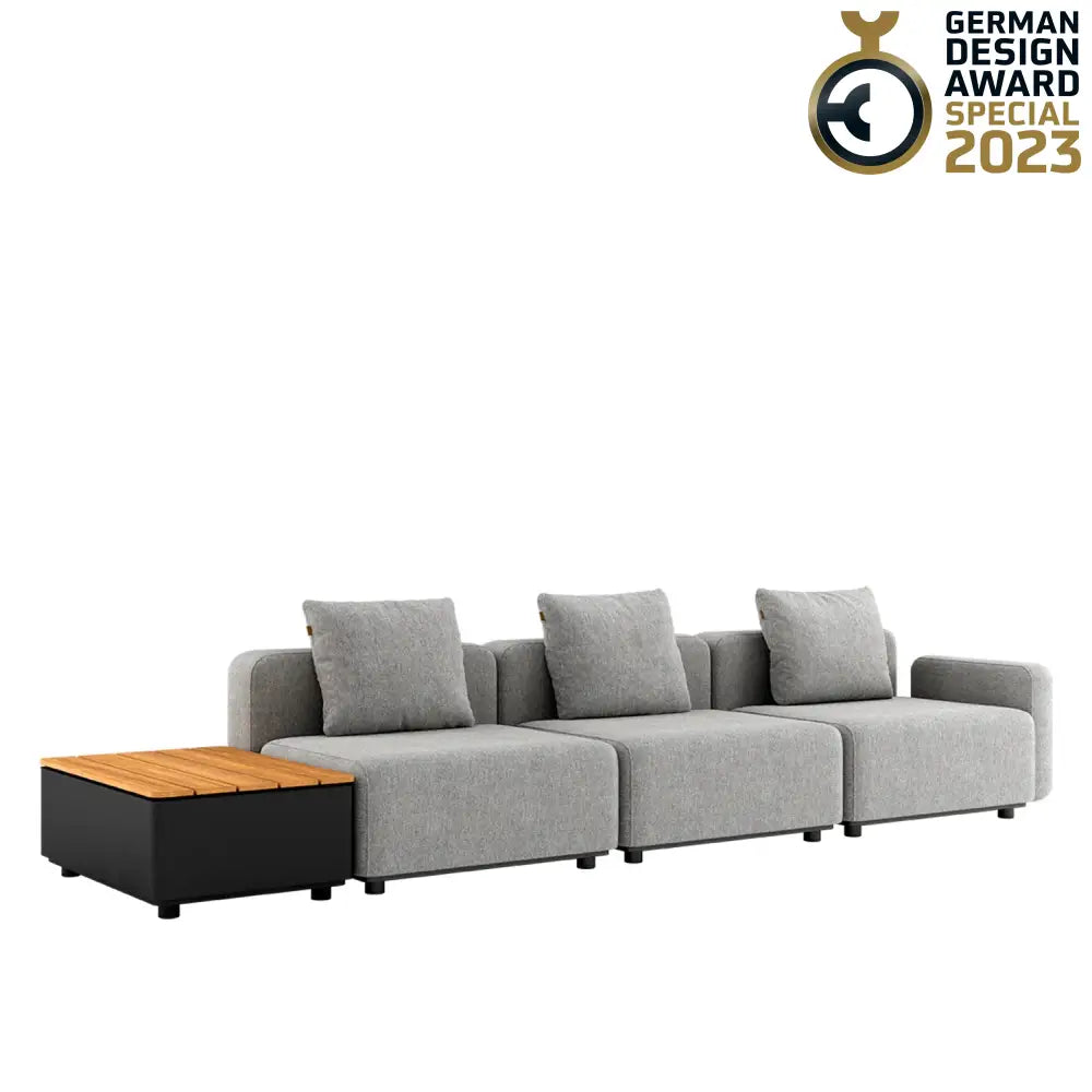 Cobana lounge sofa - 4 seater with Patio Storage Table Sand Melange Outdoor lounge sofa