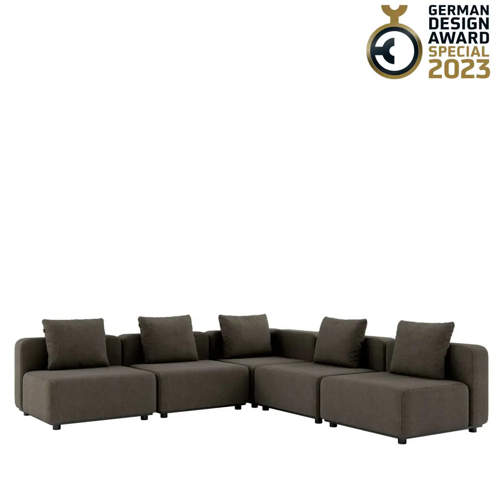 Cobana lounge sofa - Corner sofa whitout armrest Brown Outdoor lounge sofa