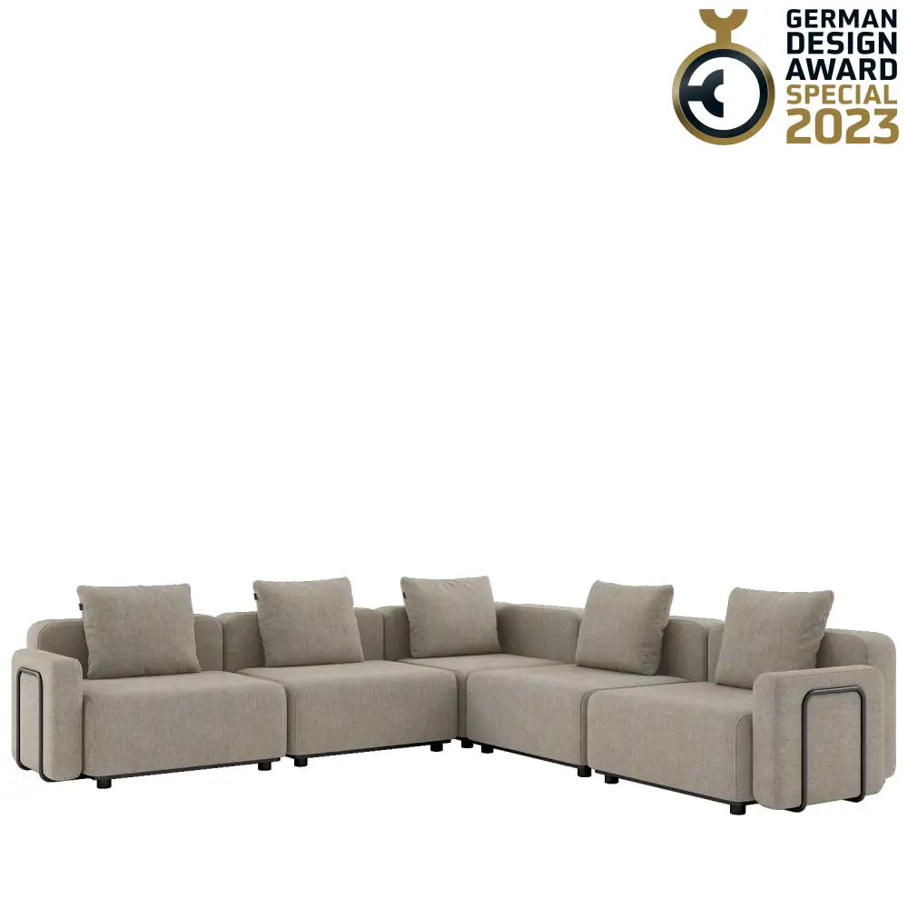 Cobana lounge sofa - Corner sofa with armrest Kirra Sand Outdoor lounge sofa