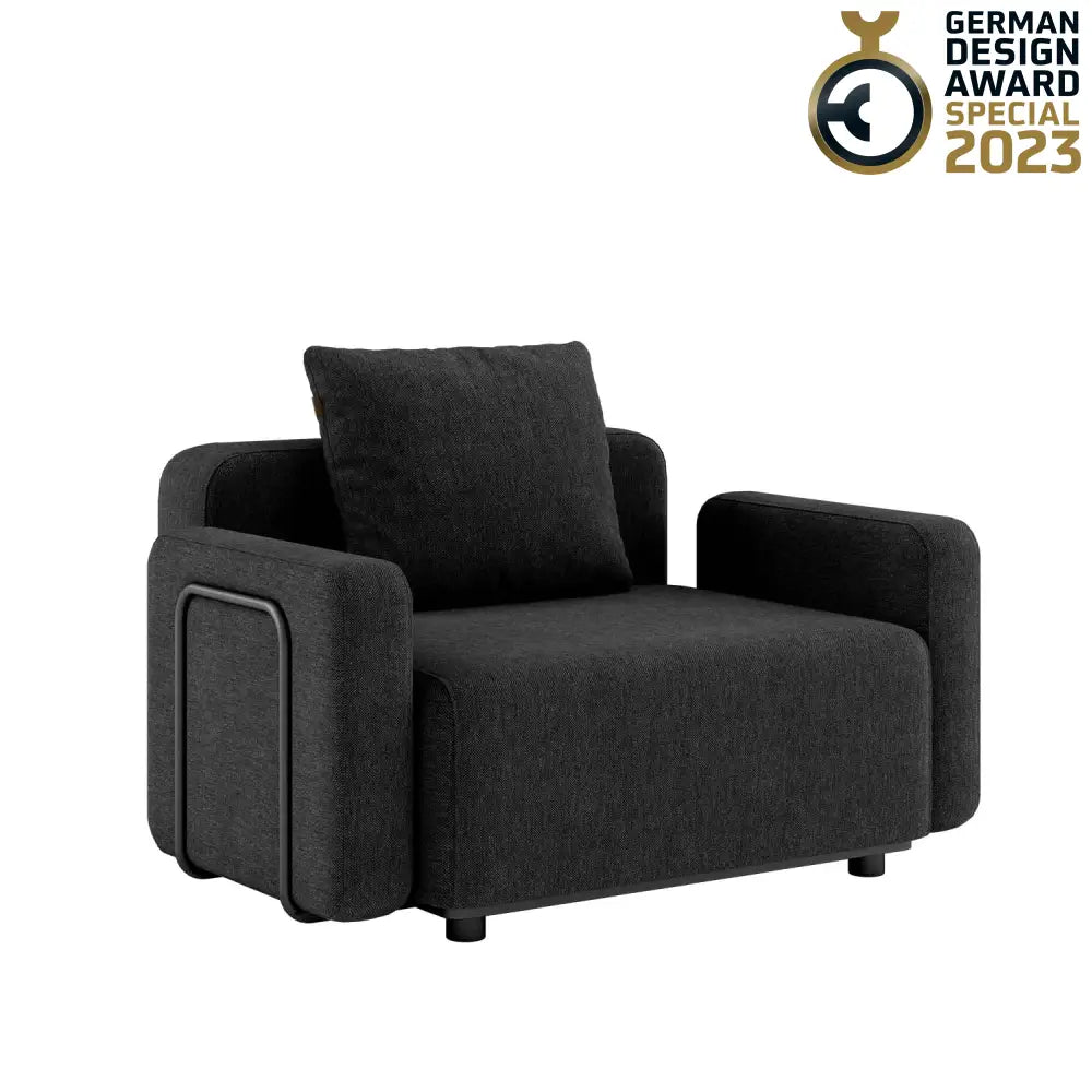 Cobana lounge sofa - Seat section with armrest Black Outdoor lounge sofa