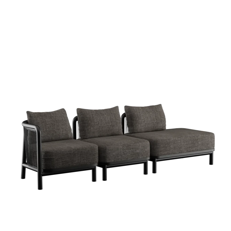 Kirra lounge sofa - 3 seater with open end