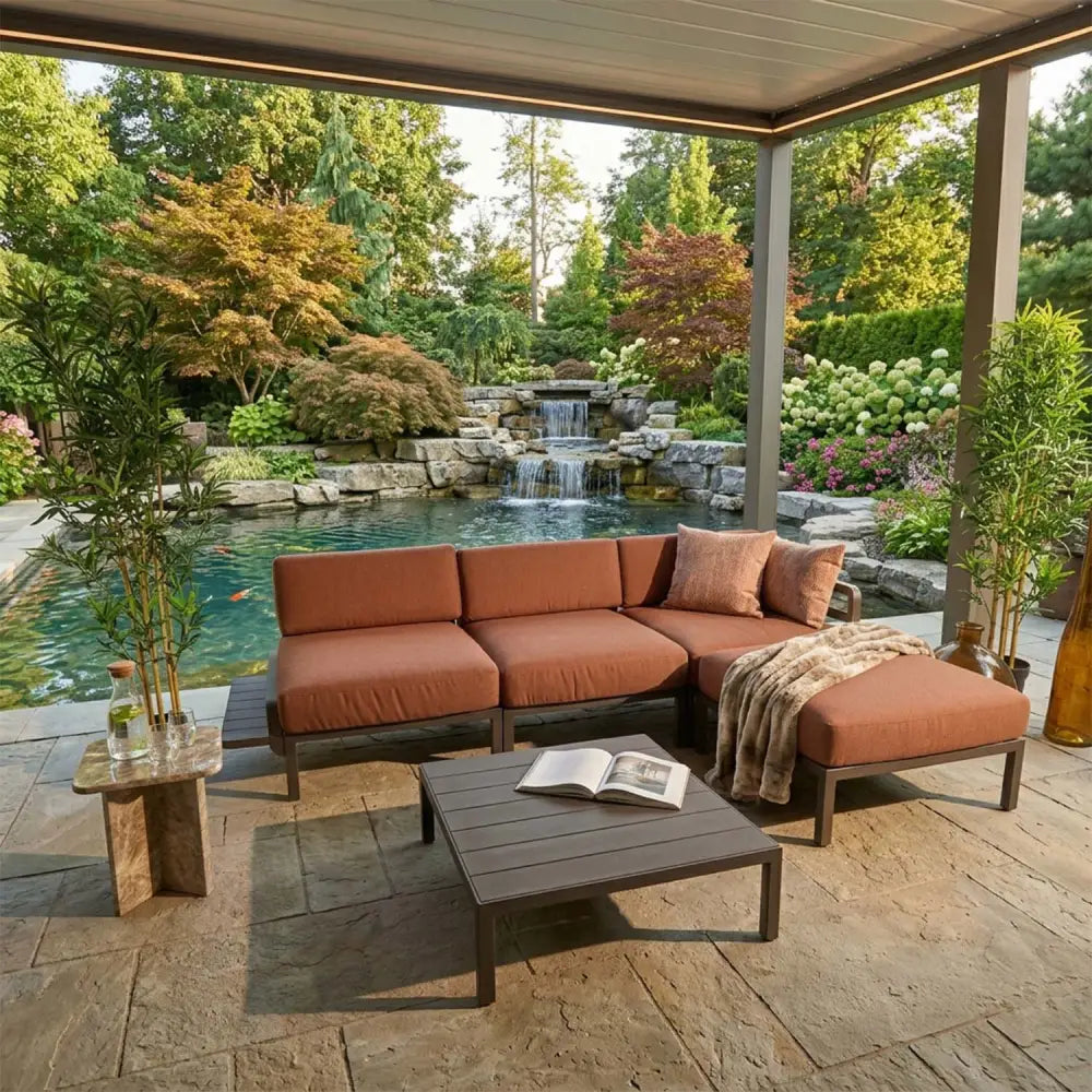 Maximo set - exhibit - Terra cannella - Outdoor lounge sofa