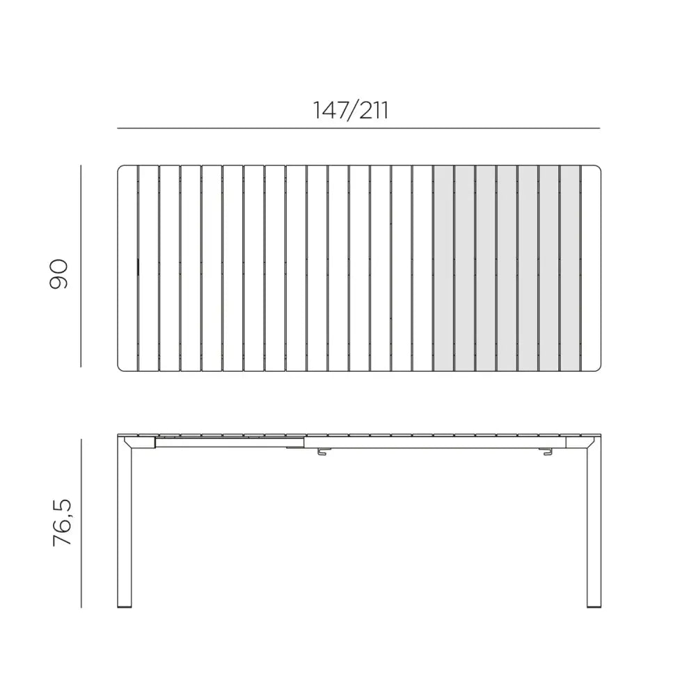 Tevere dining table -147cm - Outdoor dining table